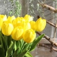 thumbnail image 1 of 5 Uds Flores Artificiales Cateissary Tulipanes de Tacto Real Decoración de Fiesta Kits Amarillo, 1 of 6