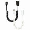 thumbnail image 5 of USB 2.0 Male to Female Spiral Coiled Adapter Cable 1M/3.2Ft Spring Telescopic Extension Wire Cord for Charging, 5 of 10