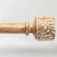 Boho Wood Curtain Rods for Windows 66 to 120 Inch, 1