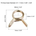 thumbnail image 2 of Unique Bargains Double Wire Spring Hose Clamp, 65Mn Steel 6mm Fuel Line Silicone Tube Spring Clips, Color Zinc Plated, 50 Pack, 2 of 5