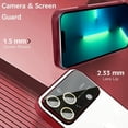 thumbnail image 4 of for iPhone 13 Pro Max Case Crystal Clear with Camera Lens Protector Luxury Plating Transparent Shockproof Anti-Scratch Soft TPU Phone Cases for Women Men-Red, 4 of 6
