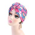 thumbnail image 2 of Minnieouse Estilos bohemios turbantes para mujer diseño elástico diadema preatada gorra plisada Skullcap moda sombreros Swirly Headcover rosered Type3 NO3 Minnieouse AP008212-04, 2 of 5