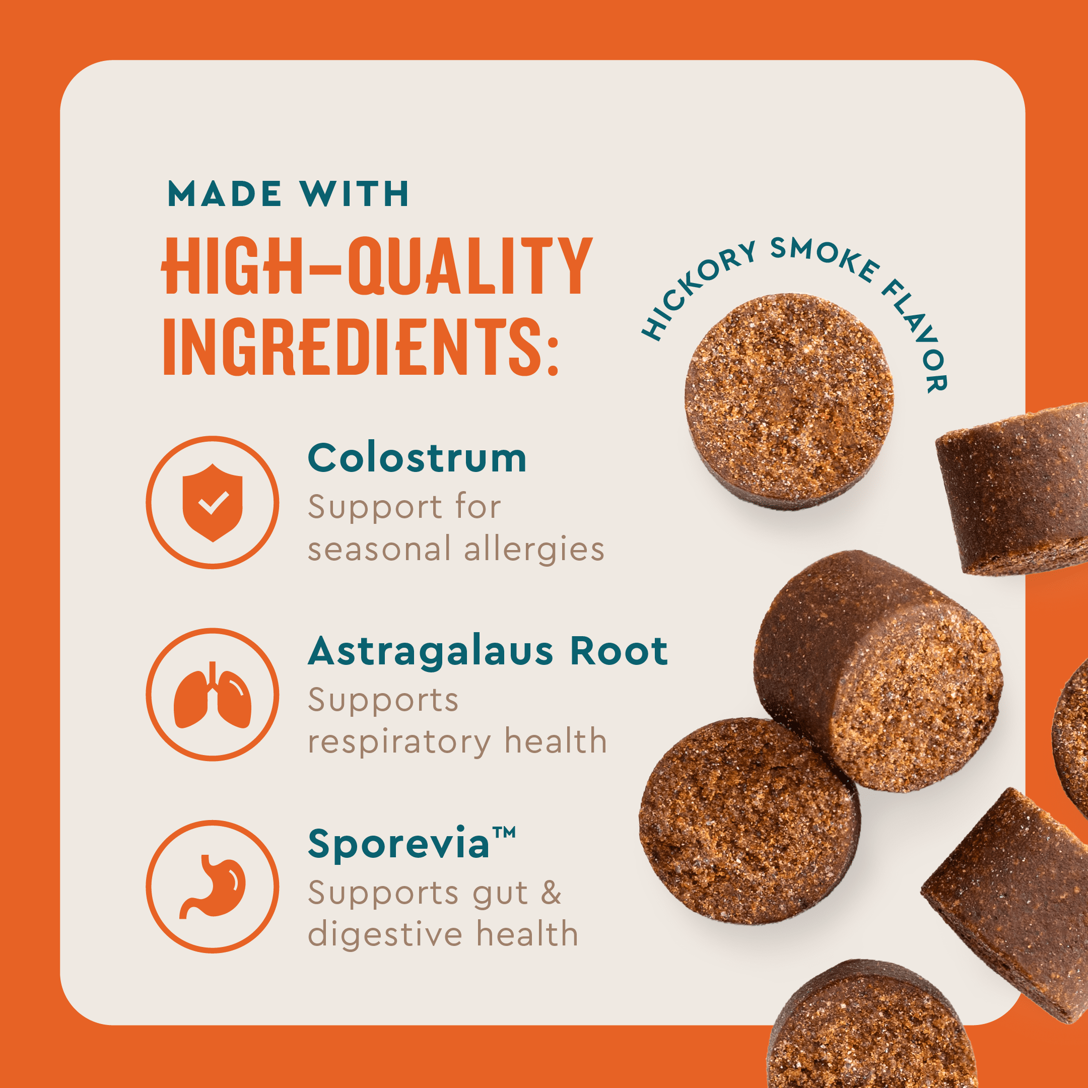 VetIQ Allergy Pro+ Soft Chews for Dogs Allergy Relief & Immune Support, Hickory Smoke Flavor, 60 Count