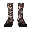thumbnail image 2 of Fabrcox Halloween Socks Women Men Funny Ghost Pumpkin Socks Full Moon Graphic Spooky Novelty Mid Calf Mens Crew Socks Red, 2 of 6