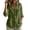 Army Green, variant on Button Down Linen Shirts for Women Lightweight Soft Collared Long Roll-Up Sleeve Tops Loose Dressy Solid Color Tunic Blouses with Chest Pocket XXL