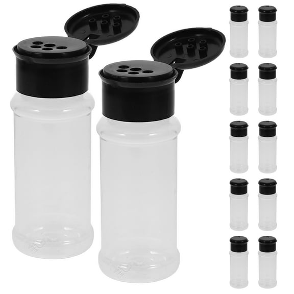 GOOHOCHY 12pcs Plastic Salt Container Transparent Multipurpose Kitchen Accessories