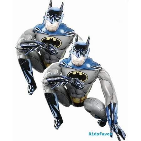 2-Pack Bat_Man Balloons for kids birthday decorations, 27 inches