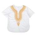 thumbnail image 3 of SJLDQY Boys Shirts Kids African Classic Childrens Dashiki Casual Loose Outfits Girls T Shirt White 2-3 Years, 3 of 6