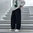 thumbnail image 5 of NordicNest Boys Joggers Sweatpants, Elastic Waist Drawstring Kids Casual Athletic Pants Black 170, 5 of 8