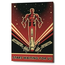 Epic Graffiti  'Stars' Giclee Canvas Wall Art - Red 18" x 26"