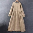 thumbnail image 4 of Dresses For Women Sevevn Women's Long Sleeve Dress 2025 Fall Wedding Guest Smocked Floral Crewneck Ruffle A Line Flowy Mini Dress, 4 of 9