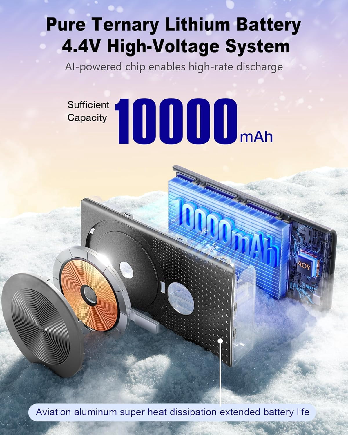 RGHJAR-Magnetic Portable Charger, 10000mAh 22.5W PD Super Fast Charging Wireless Power Bank. Ultra-Strong Magnet, USB C in&Out Battery Pack for Magsafe, iPhone 17/16/15/13/12 Pro Series