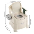 thumbnail image 2 of Bedside Commode, Portable Toilet, Toilet with Sensor Night Light for Pregnant Women, Patients, the Elderly People with Disabilities, and Walking Inconveniences, 2 of 22