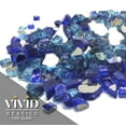 thumbnail image 2 of Vibrant Luster 1/2""Tropical Blue Premium Blend Medium - (10 Pound Bag) Reflective Blended Broken Style Fire Glass Rock for Fireplace and Fire Pit, 2 of 7