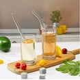 thumbnail image 5 of Reusable Glass Straw, 8 Pack Glass Drinking Straws Shatter Resistant, 8" x 0.32" Bent Colorful Eco-Friendly Straw 2 Brush, Perfect for Smoothies, Tea, Juice, Milkshakes, Frozen Drinks, 5 of 8