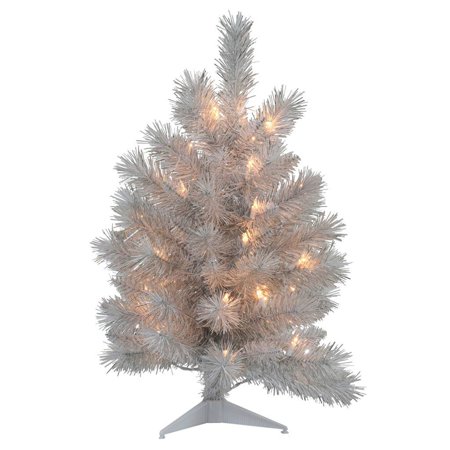 Silver White Pine Dura-Lit Table Top Christmas Tree