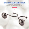 thumbnail image 5 of Shower Curtain Hooks Oil Rubbed Bronze,Rustproof Decorative Shower Curtain Rings,16 Pcs, Bronze, 5 of 7