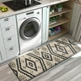 thumbnail image 3 of Beige Geometric Diamond Dot Pattern Kitchen Rug Mat,Kitchen Runner Rugs Non Skid Washable,Decorative Kitchen Floor Mats for Kitchen,Sink,Laundry,17"x47.2", 3 of 7
