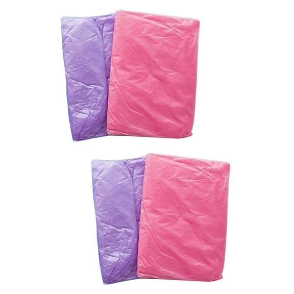 FRCOLOR 4 pcs Disposable Raincoat Adult Emergency Waterproof Hood Poncho Rain Coat Unisex Portable Clear Rain Poncho Rainwear for Adults Men Women (Random Color)