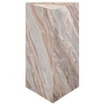 thumbnail image 2 of Safavieh Couture Leahbryanna Modern Marble Triangle End Table, White/Brown, 2 of 10