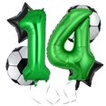 thumbnail image 1 of Globos de fútbol hzqruqh para fiesta de 14.º cumpleaños, 32 pulgadas, 1 of 7