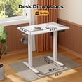 Pearl White Electric Standing Desk 40x20 Inch Height Adjustable Sit ...