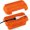 Orange, variant on SOCKiTBOX - The Original Weatherproof Connection Box - Large Indoor and Outdoor Electrical Power Cord Enclosure - Green - Small
