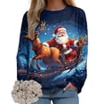 thumbnail image 3 of Futezty Womens Long Sleeve Tops Christmas Print Sweatshirts Fall Pullover Crewneck Soft Elegant Shirts Boho for Women, 3 of 5