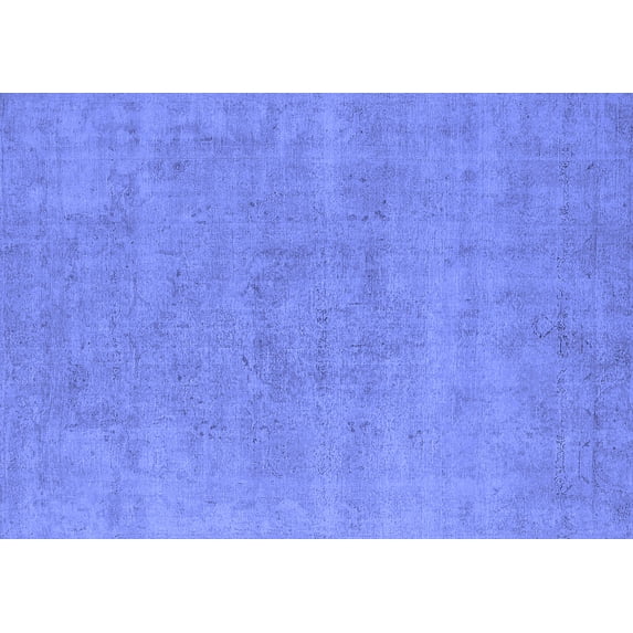 Ahgly Company Machine Washable Indoor Rectangle Oriental Blue Industrial Area Rugs, 5' x 7'