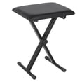 thumbnail image 1 of Adjustable Piano Bench, X-Style Folding Piano Stool with Padded Seat, Non-Slip Rubber Feet, Keyboard Chair, Black, 1 of 7