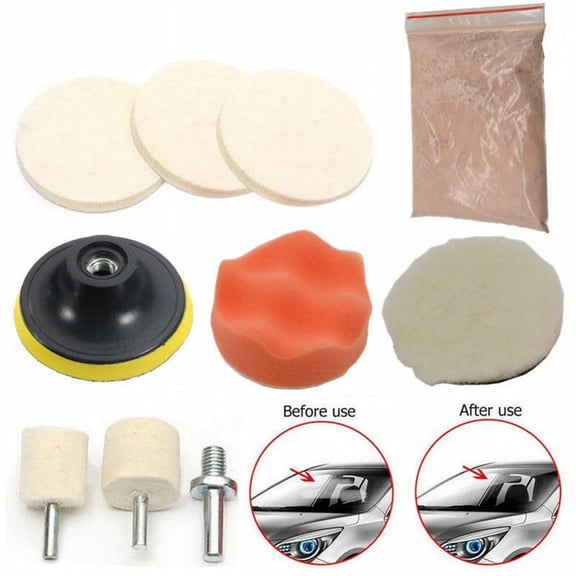 10 Pcs Windshields Repair Glass Polishing Set 70g Wheel Cerium Oxide Powder Tool