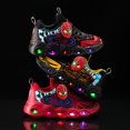 thumbnail image 2 of Zapatos de araña para niños y niñas de Disney, zapatos deportivos antideslizantes de suela blanda, zapatos para correr para estudiantes, zapatos informales, zapatos con luz LED, 30- Plantilla 19,2 cm Gao Jinjia LED, 2 of 2