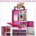 thumbnail image 1 of Barbie Dream Closet Playset, 2+ Ft. Wide, 15+ Storage Areas, Mirror, Hamper Chute and More, 35+ Outfit & Accessory Pieces for 400+ Looks, Ages 3 & Up Barbie -, 1 of 5