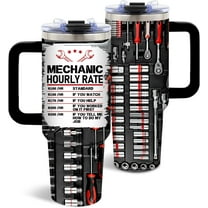 Mechanic Gifts, Mechanic Tumbler 40 Oz, Stainless Steel Insulated Mug, Christmas Thanksgiving Birthday Gifts for Mechanics Car Enthusiasts, Funny Coffee Travel Mug for Auto Repair Workers, 1PCS