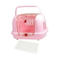 thumbnail image 3 of Jaula para perros resistente, portátil, con ventilación, ligera, para viajes, con laterales rígidos. Rosa, 3 of 9