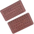 thumbnail image 5 of Juego de 2 moldes de silicona para chocolate y dulces con forma de letras y números, 5 of 5