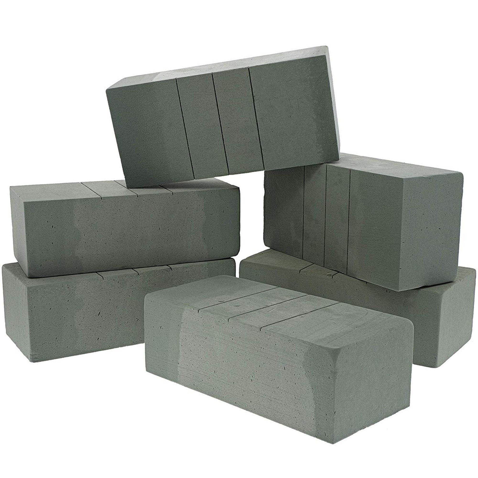 6-Pack Floral Wet Foam Bricks for Flowers, 9 X 4 X 3 ...