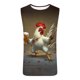 thumbnail image 3 of Camiseta sin mangas de cuello redondo para hombre, estilo informal, con estampado hawaiano, sin mangas, deportiva, con cuello redondo, 3 of 4