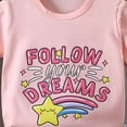 thumbnail image 5 of KPOPLK Toddler Baby Girls Clothes 0 3 6 9 12 18 Months 2T 3T 4T T-shirt + Linen Shorts Cute Summer 2Pcs Outfits Set(3-6 Months,Light Pink), 5 of 5