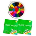 thumbnail image 1 of Finger Painting Kit For Kids With 25 Colors And 2 Drawing Books Non Toxic Washable Paint Creative Art Set For Early Learning And Development, 1 of 9