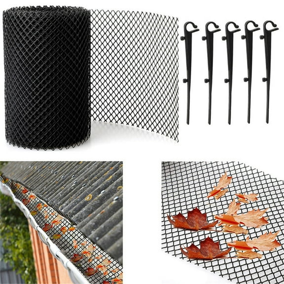 Gutter Guard Gutter Covers, Gutter Guard, Gutter Guard Cone, Pruboru Protective Net, Gardening Anti-fall Debris Clogging Net, Plastic Gutter Guard (1PC, 15×600cm/6×236in)