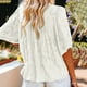 thumbnail image 4 of Cárdigan de Encaje de Manga Corta Con Cuello En V Para Mujer de Verano, Camisetas Sueltas Odeerbi ODB-6, 4 of 8
