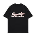 thumbnail image 2 of Brooklyn New York T Shirt Black City Name Print Casual Streetwear For Men And Women, 2 of 3