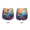 thumbnail image 3 of Rateoe Colorful Whimsical Earth Printed 2 in 1 Women's Workout Shorts for Athletic Gym Running Shorts with Phone Pockets-X-Large, 3 of 7
