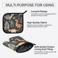 thumbnail image 3 of Yayeee Oven Mitts and Pot Holder Set of 4 Heat Resistant Kitchen Gloves Baking Hot Pad, Gray Dinosaur, 3 of 5