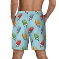 thumbnail image 4 of Balery Modern Ice Cream Mens Swim Trunks Swim Shorts for Men Quick Dry Inseam Beach Shorts with Compression Liner Pocket-3X-Large, 4 of 9
