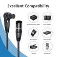 thumbnail image 4 of Cable XLR Divinal XLR hembra en ángulo recto a XLR macho recto, 4 of 8