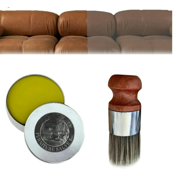 Wise Owl Furniture Salve for Leather, Leather Salve for Furniture, Leather Furniture Salve and Brush, Wise Owl Paint, Furniture Salve Leather, Leather Salve and Brush (1 Pcs)