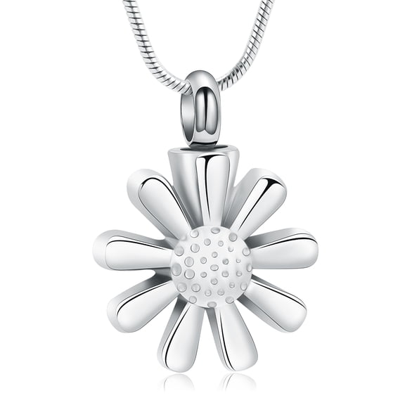 Sunflower Urn Pendant Memory Necklace for Cremation Ashes Holder Memorial Jewelry