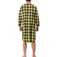 thumbnail image 3 of CAMISA DE NOCHE A CUADROS INSPIRE CHIC PARA HOMBRE, CON CUELLO HENLEY, PANTALONES DE PIJAMA SUELTOS, M AMARILLO AZUL, 3 of 4